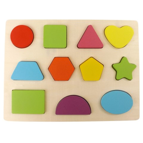 Układanka drewniana sorter klocki figury 1004