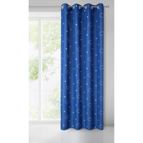 ZASŁONA GOTOWA EUROFIRANY NUBLES 140X250 CM GRANATOWY