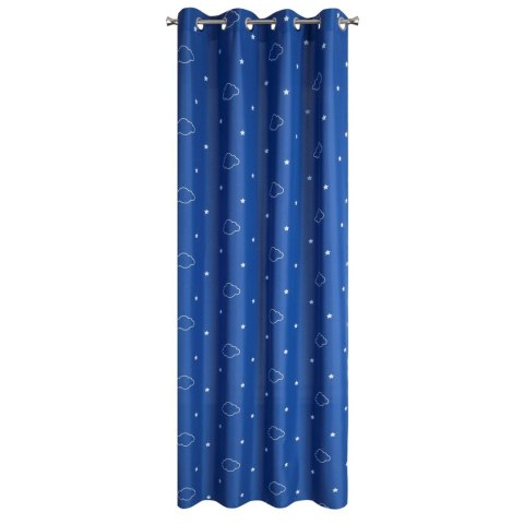 ZASŁONA GOTOWA EUROFIRANY NUBLES 140X250 CM GRANATOWY