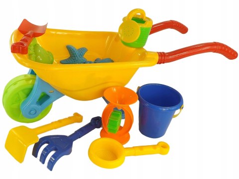 TACZKA ZESTAW DO PIASKU WIADERKO MŁYN NARZĘDZIA A3