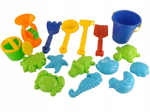 TACZKA ZESTAW DO PIASKU WIADERKO MŁYN NARZĘDZIA A3