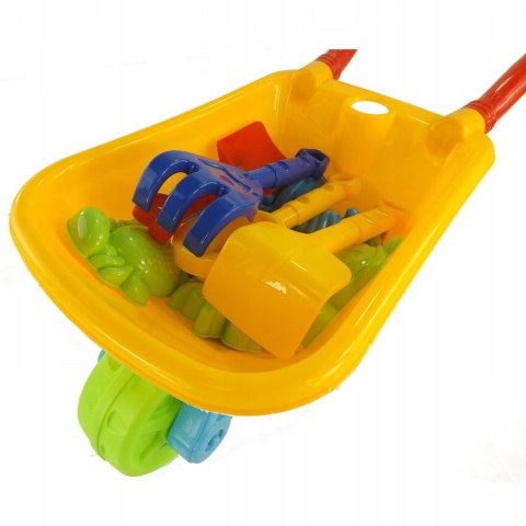 TACZKA ZESTAW DO PIASKU WIADERKO MŁYN NARZĘDZIA A3