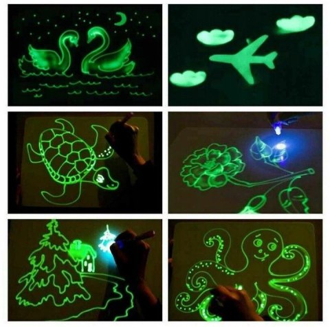 Tablica magnetyczna świecąca układanka 60 el YM995