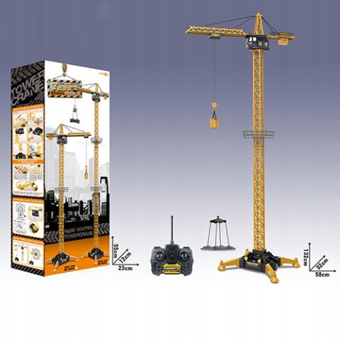 Zdalnie sterowany dźwig budowlany żuraw 132 cm 2
