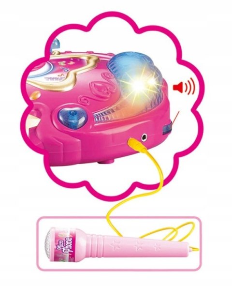 MIKROFON ZE STATYWEM DLA DZIECI ŚWIATŁA 8803-HR