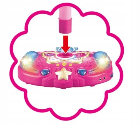 MIKROFON ZE STATYWEM DLA DZIECI ŚWIATŁA 8803-HR