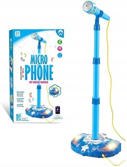 MIKROFON ZE STATYWEM DLA DZIECI ŚWIATŁA 8803-LN