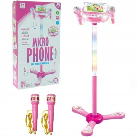 PODWÓJNY MIKROFON LEDOWY ZE STATYWEM 6806-HR