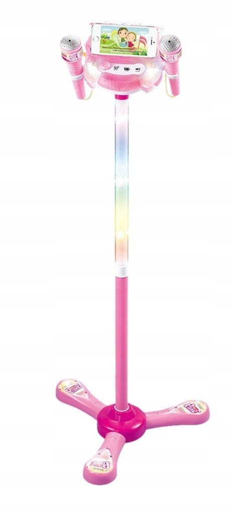 PODWÓJNY MIKROFON LEDOWY ZE STATYWEM 6806-HR