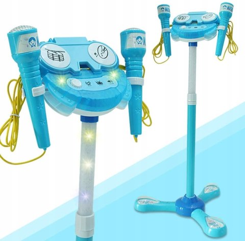 PODWÓJNY MIKROFON LEDOWY ZE STATYWEM 6806-LN