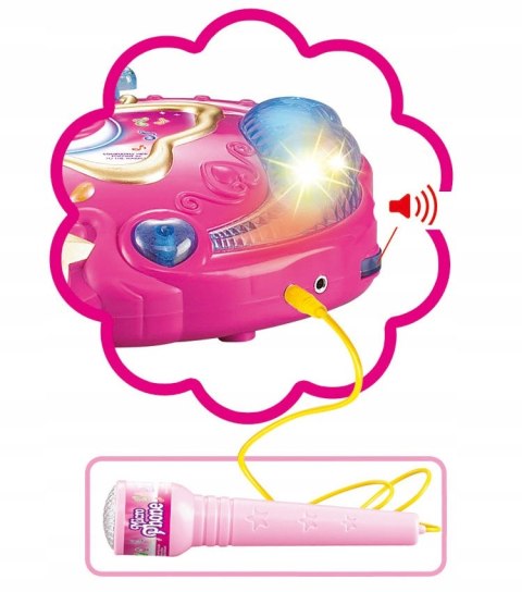 PODWÓJNY MIKROFON ZE STATYWEM ŚWIATŁA 8801-HR