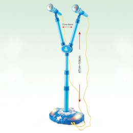 PODWÓJNY MIKROFON ZE STATYWEM ŚWIATŁA 8801-LN