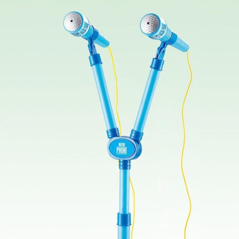 PODWÓJNY MIKROFON ZE STATYWEM ŚWIATŁA 8801-LN