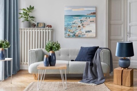 OBRAZ 374 80X80 80X80 CM TURKUSOWY