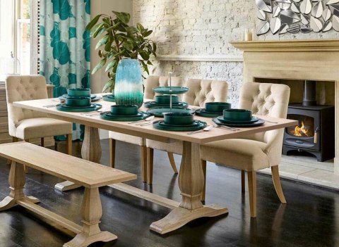 SZKLANY WAZON DEKORACYJNY DAGI 16X16X31 CM TURKUSOWY