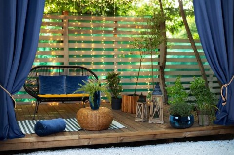 SZKLANY WAZON DEKORACYJNY EUROFIRANY MOLLY (FI) 16X28 CM NIEBIESKI