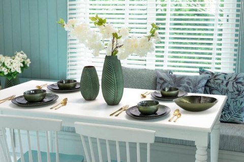 SZKLANY WAZON DEKORACYJNY NADIA1 (FI) 9X23 CM ZIELONY