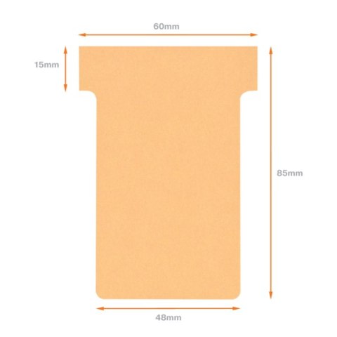 Karteczki T-Card Nobo, rozmiar 2, beżowe 100 szt. 2002011 (X)