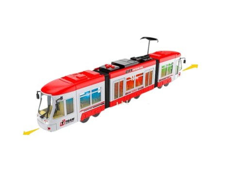 DUŻY TRAMWAJ JEŹDZI DŹWIĘKI ŚWIATŁA baterie 1598CZ