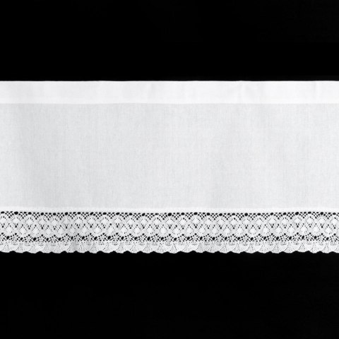 FIRANA FIRANKA GOTOWA EUROFIRANY ROSE NA TAŚMIE 150X30 CM BIAŁY