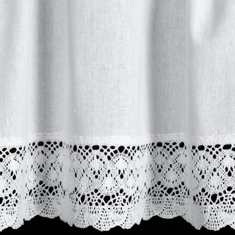 FIRANA FIRANKA GOTOWA EUROFIRANY ROSE NA TAŚMIE 150X60 CM BIAŁY