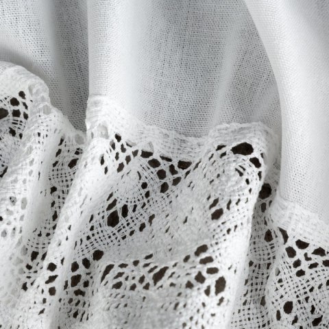 FIRANA FIRANKA GOTOWA EUROFIRANY ROSE NA TAŚMIE 150X60 CM BIAŁY