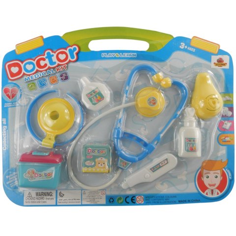 ZESTAW LEKARSKI MAŁY DOKTOR STETOSKOP 8 el.okulista