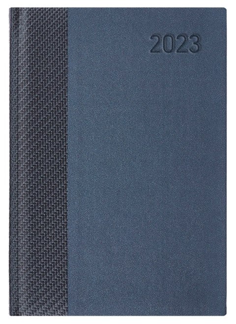 Kalendarz A-5 STANDARD książkowy (KS1), 06 - grafit carbon / granat linea 2025 TELEGRAPH