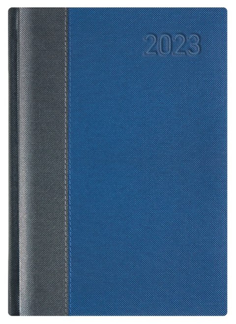 Kalendarz A4 CLASSIC książkowy (C1), 06-grafit cristal / niebieski 2023 TELEGRAPH