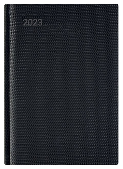 Kalendarz A-5 STANDARD książkowy (KS1), 13 - czarny karo / wstawka 2025 TELEGRAPH