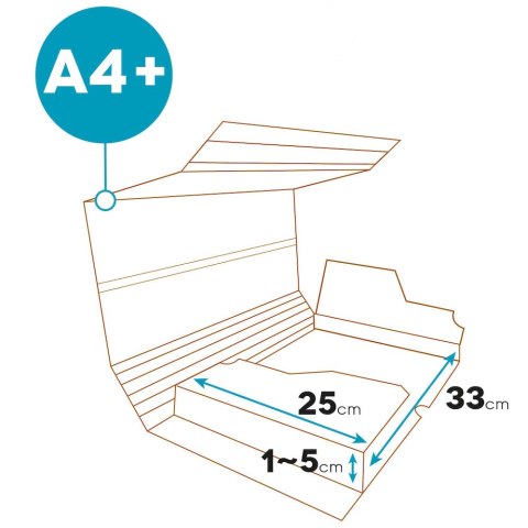 (WYCOFANE)Pudełko_pocztowe ELBA A4+ 33x25x10cm 400079264