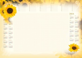 Terminarz - Planer A2 z listwą 2026 Słoneczniki Michalczyk i Prokop T-1-A2-5 kalendarz biuwar