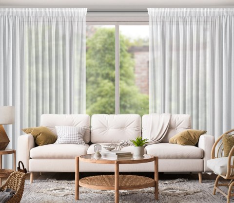 FIRANA FIRANKA GOTOWA EUROFIRANY MARGO NA TAŚMIE 300X270 CM BIAŁY