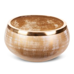 SZKLANA MISA MISKA DEKORACYJNA PATERA EUROFIRNY FENA (02) (FI) 23X14 CM ZŁOTY