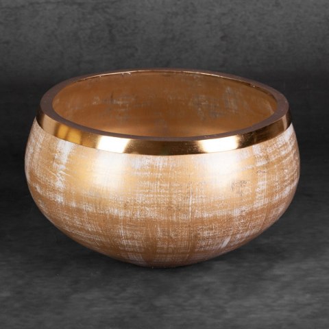 SZKLANA MISA MISKA DEKORACYJNA PATERA EUROFIRNY FENA (02) (FI) 23X14 CM ZŁOTY