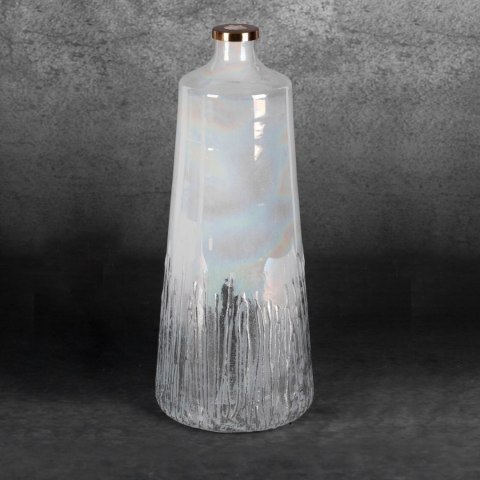 SZKLANY WAZON DEKORACYJNY EUROFIRANY ADEN (02) (FI) 19X43 CM KREMOWY