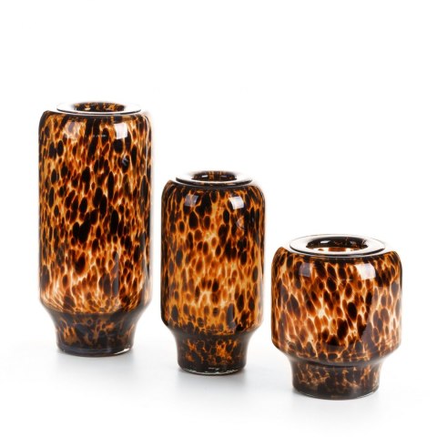 SZKLANY WAZON DEKORACYJNY EUROFIRANY   LANA (FI) 16X31 CM CZARNY