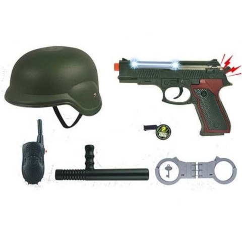 ZESTAW WOJSKOWY ŻOŁNIERZA ŻOŁNIERZ AKCESORIA DLA DZIECI KASK HSY-027