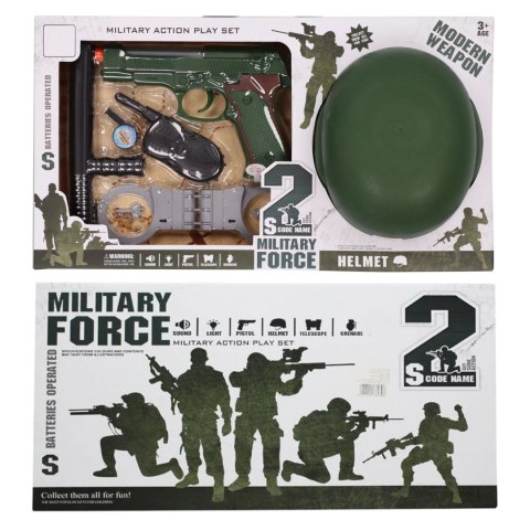 ZESTAW WOJSKOWY ŻOŁNIERZA ŻOŁNIERZ AKCESORIA DLA DZIECI KASK HSY-027