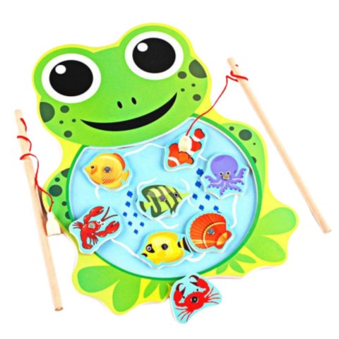 DREWNIANA GRA ŁOWIENIE RYBEK NA MAGNES ŻABA 422Ż