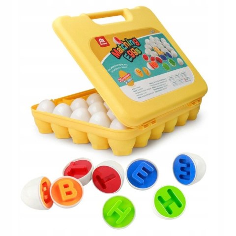 Układanka sorter jajka Montessori litery DF26