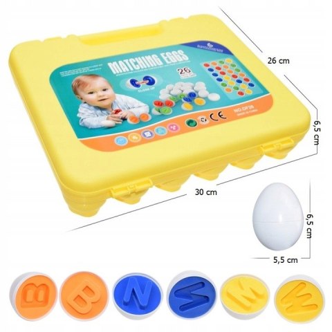 Układanka sorter jajka Montessori litery DF26
