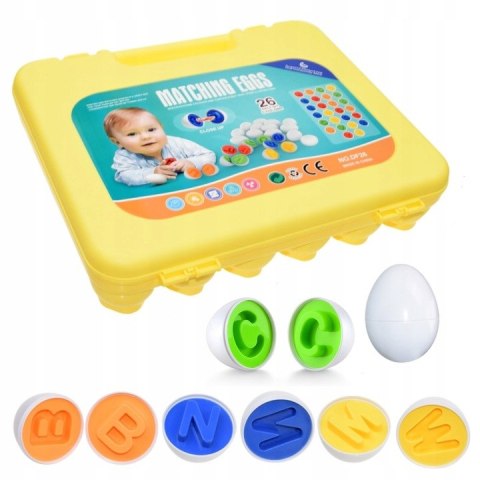 Układanka sorter jajka Montessori litery DF26