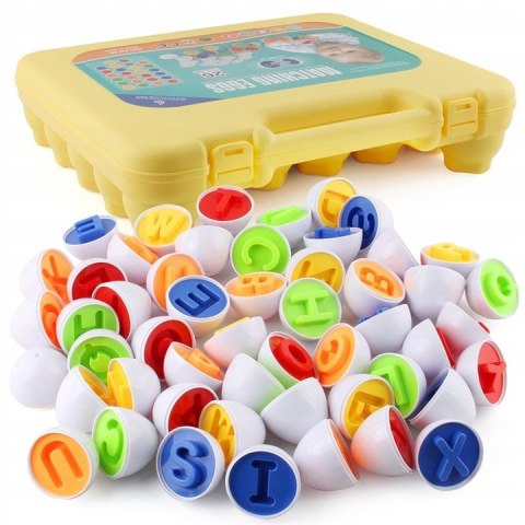 Układanka sorter jajka Montessori litery DF26