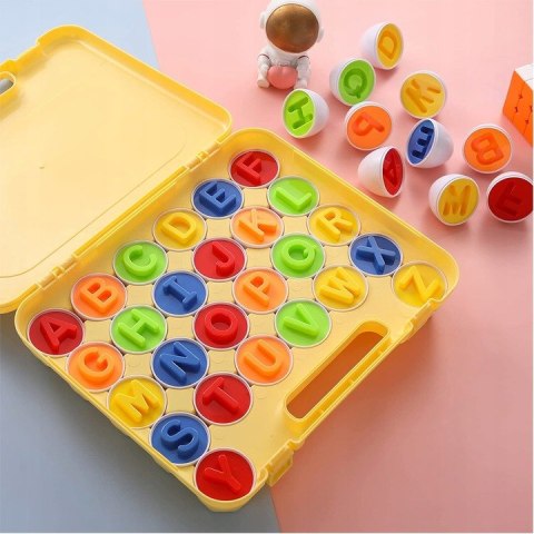 Układanka sorter jajka Montessori litery DF26