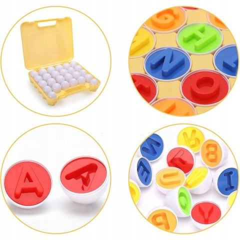 Układanka sorter jajka Montessori litery DF26