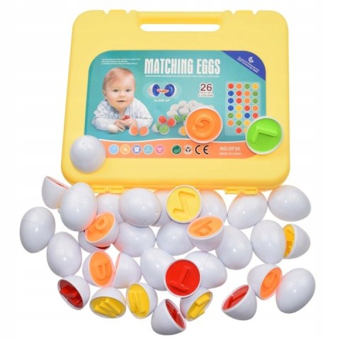 Układanka sorter jajka Montessori litery DF26