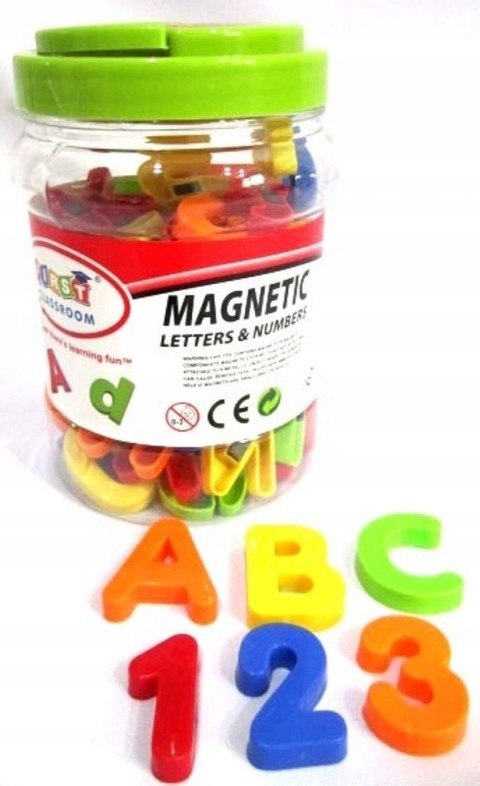 KOLOROWE MAGNETYCZNE LITERY CYFRY ZNAKI 52 EL 1156