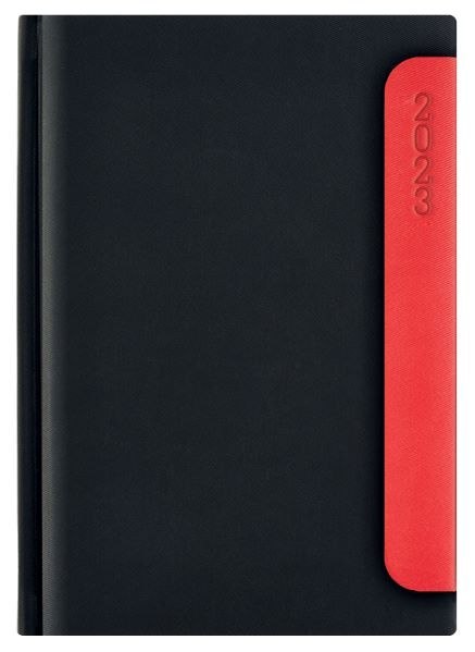 Kalendarz A-5 NOTE książkowy (NT3) 12 - czarny linea /czerwony 2023 TELEGRAPH