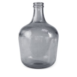 SZKLANY WAZON DEKORACYJNY EUROFIRANY LILY (FI) 27X42 CM POPIELATY